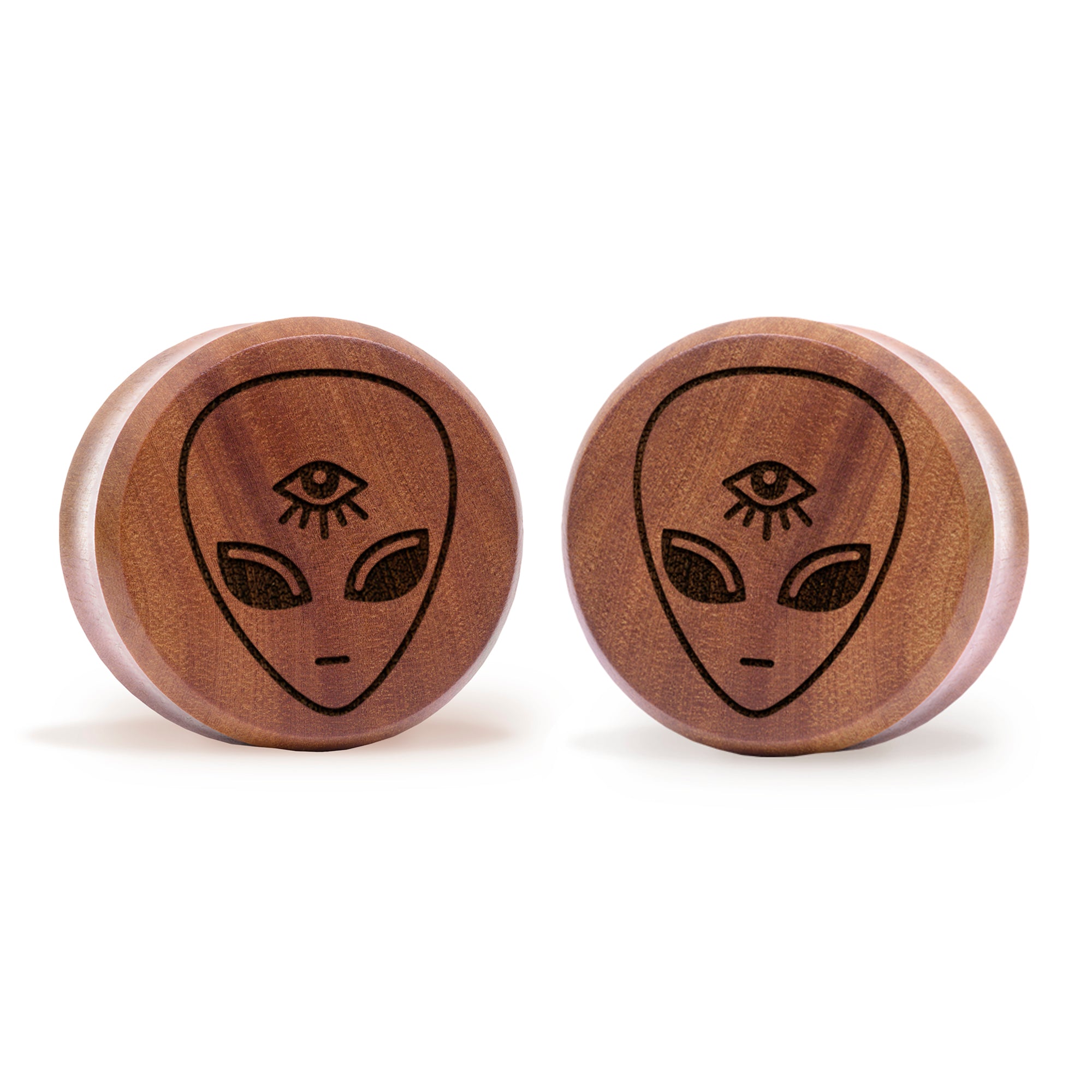 Starburst Mandala Zier Tattoo Plug / gauge - Saba Wood | Doppelaufgeweitet mit flachem Gesicht