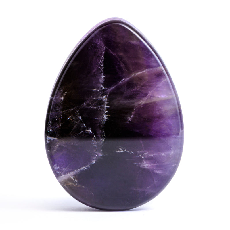 Teardrop Amethyst Stone Plug / Gauge