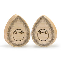 Avocado Plug / Gauge - Tränenkrokodilholz | Doppelaufgeweitet mit flachem Gesicht