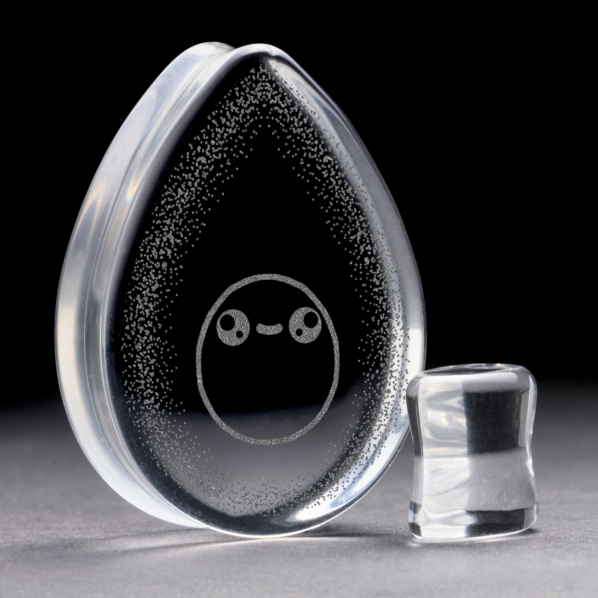 Avocado -Plug / gauge - Tränenverzerrung | Doppelaufgeweitet mit flachem Gesicht