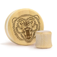 Plug Ours / Calibre - Bois Crocodile | Double Flare à Face Plate