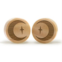 Plug Croissant de Lune / Calibre - Bois Crocodile | Double Flare Convexe