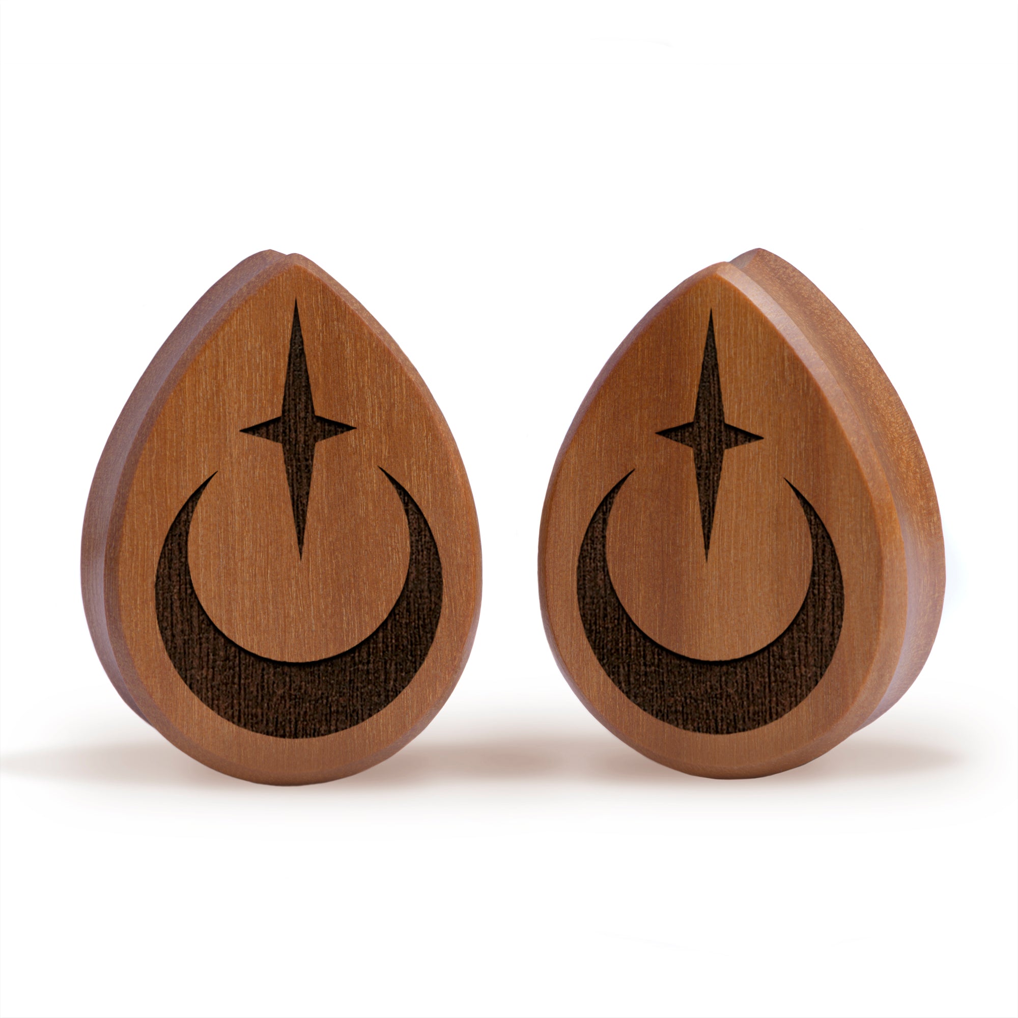 Libra Zodiac Plug / Gauge - Saba Wood | Convex Double Flare