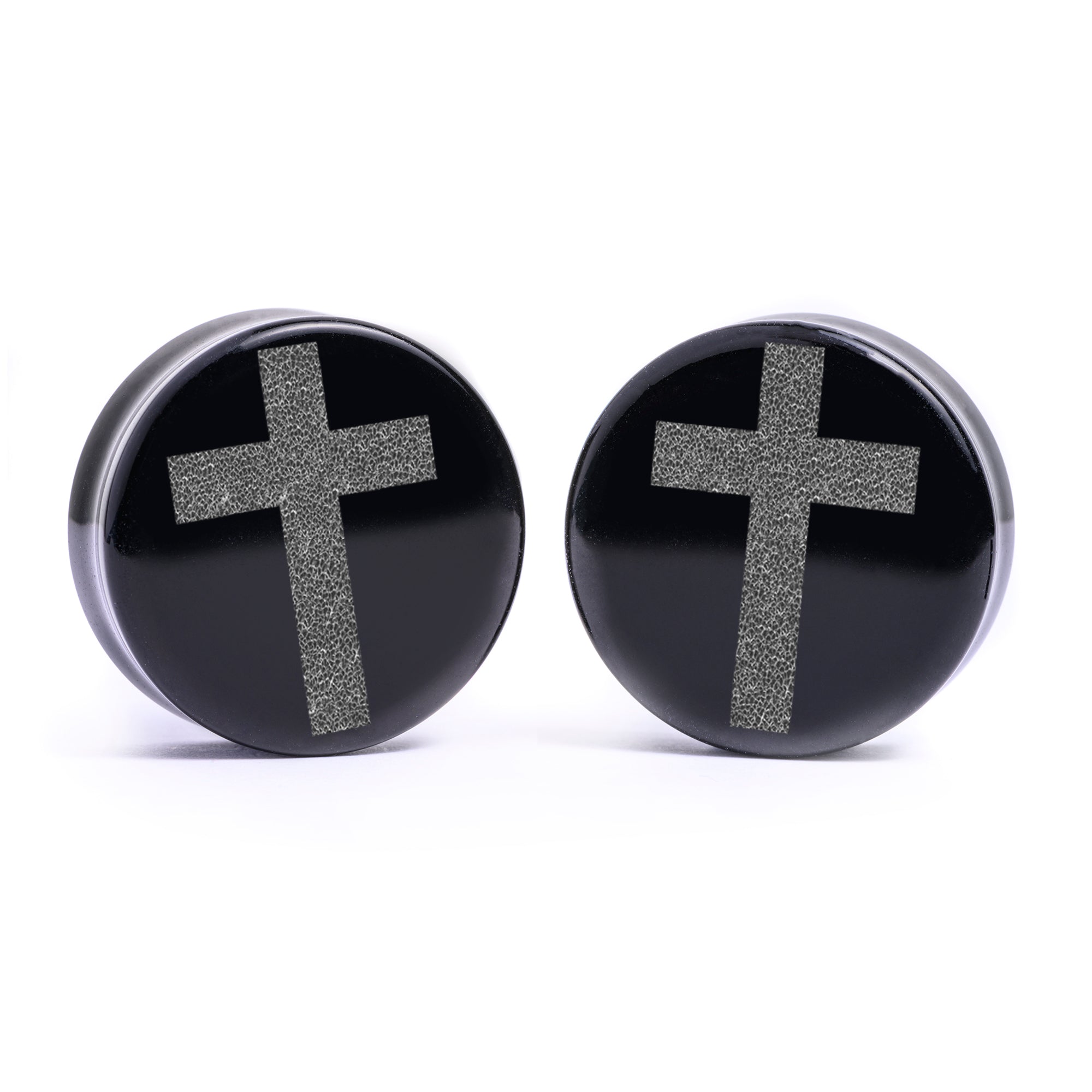 Alternative Black Net Jasper Stone Plug / Gauge