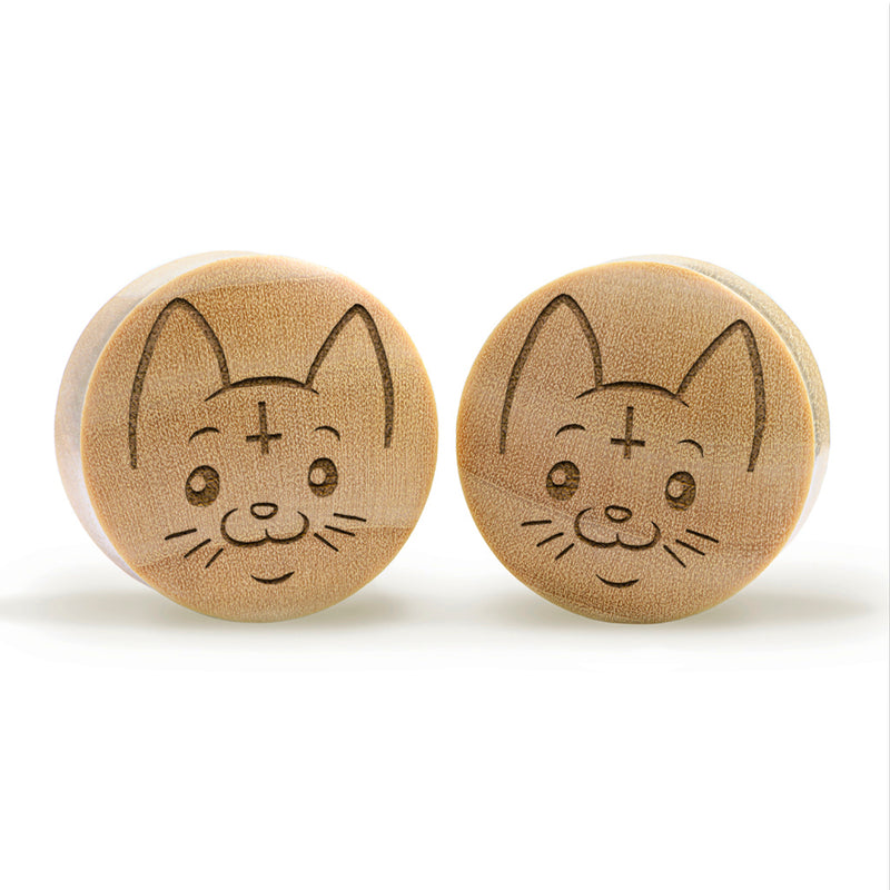 Cult Cat Plug / Calibre - Bois crocodile | Double flare convexe