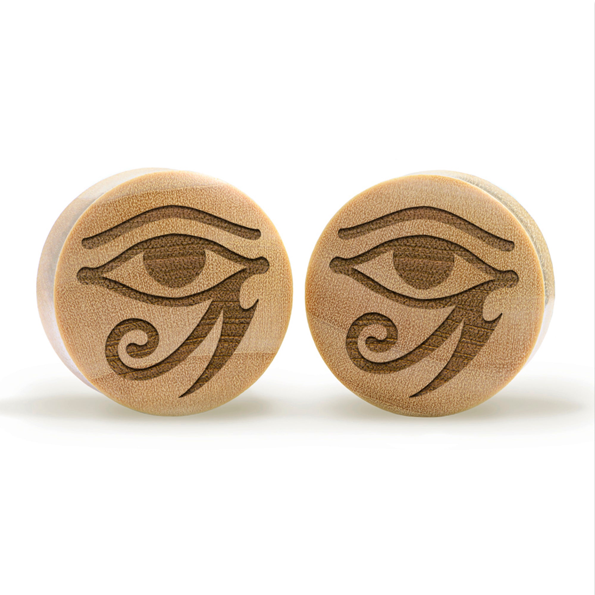 Egyptian Plug / Gauge Crocodile Wood Convex Double Flare Custom Plugs