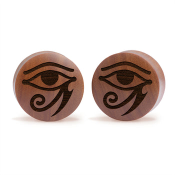 Snowflake Plug / Gauge - Saba Wood | Doppelaufgeweitet mit flachem Gesicht