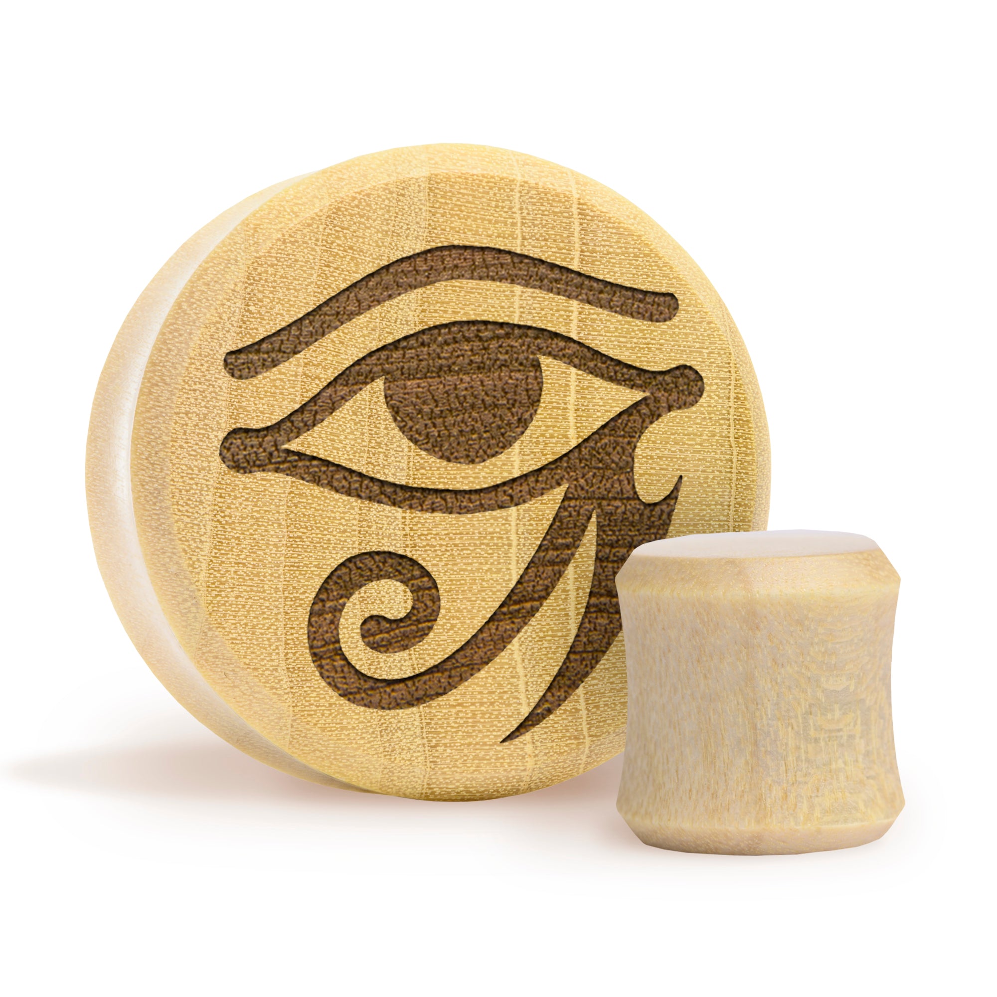 Egyptian Plug / Gauge - Crocodile Wood | Flat Faced Double Flare - Lasered To Order In House At Custom Plugs HQ