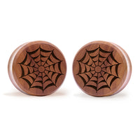 Plug Web / calibre - bois de Saba | Double flare à face plate