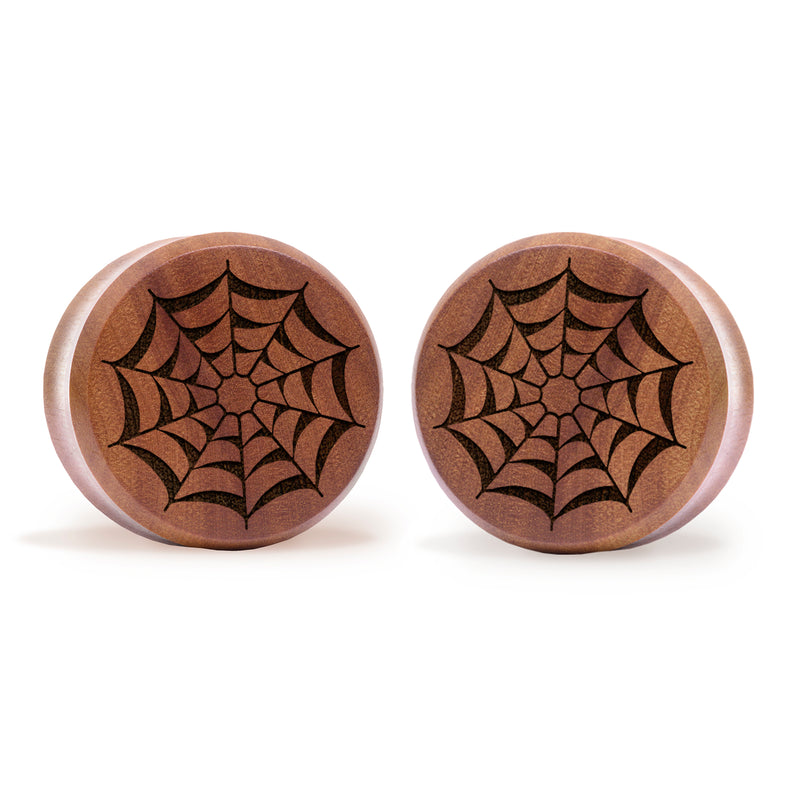 Plug Web / calibre - bois de Saba | Double flare à face plate
