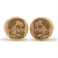 Gent Tattoo Plug / Gauge - Bois de crocodile | Double flare convexe
