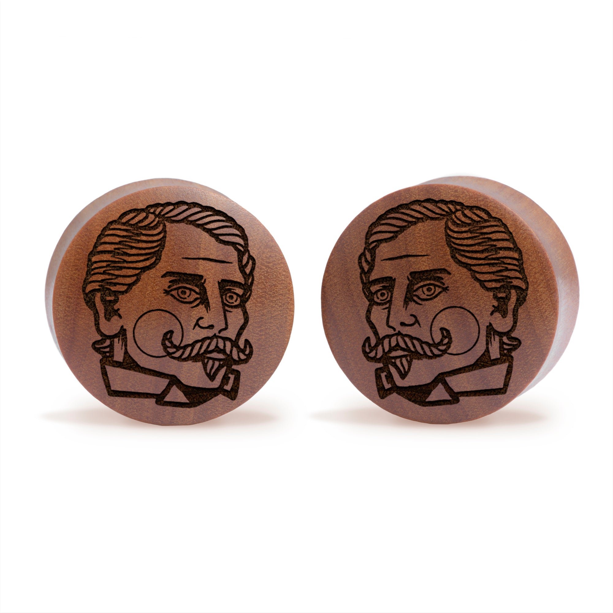 Gent Tattoo Plug / Gauge - Saba Wood | Convex Double Flare