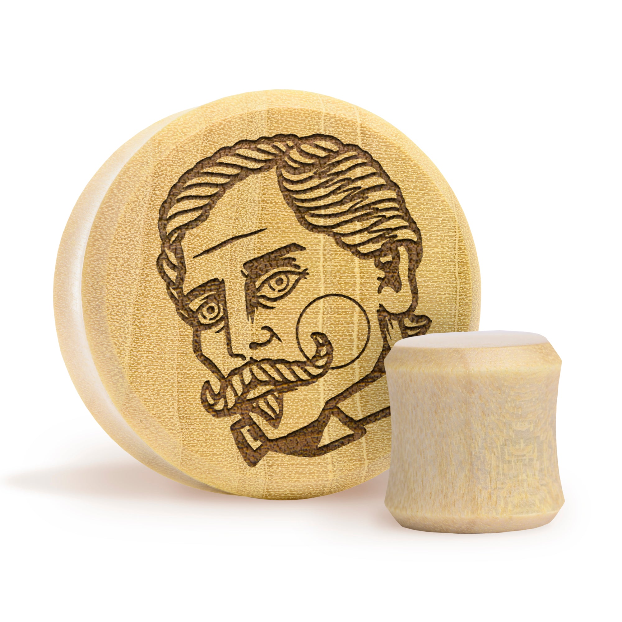 Gent Tattoo Plug / Gauge - Krokodilholz | Doppelaufgeweitet mit flachem Gesicht