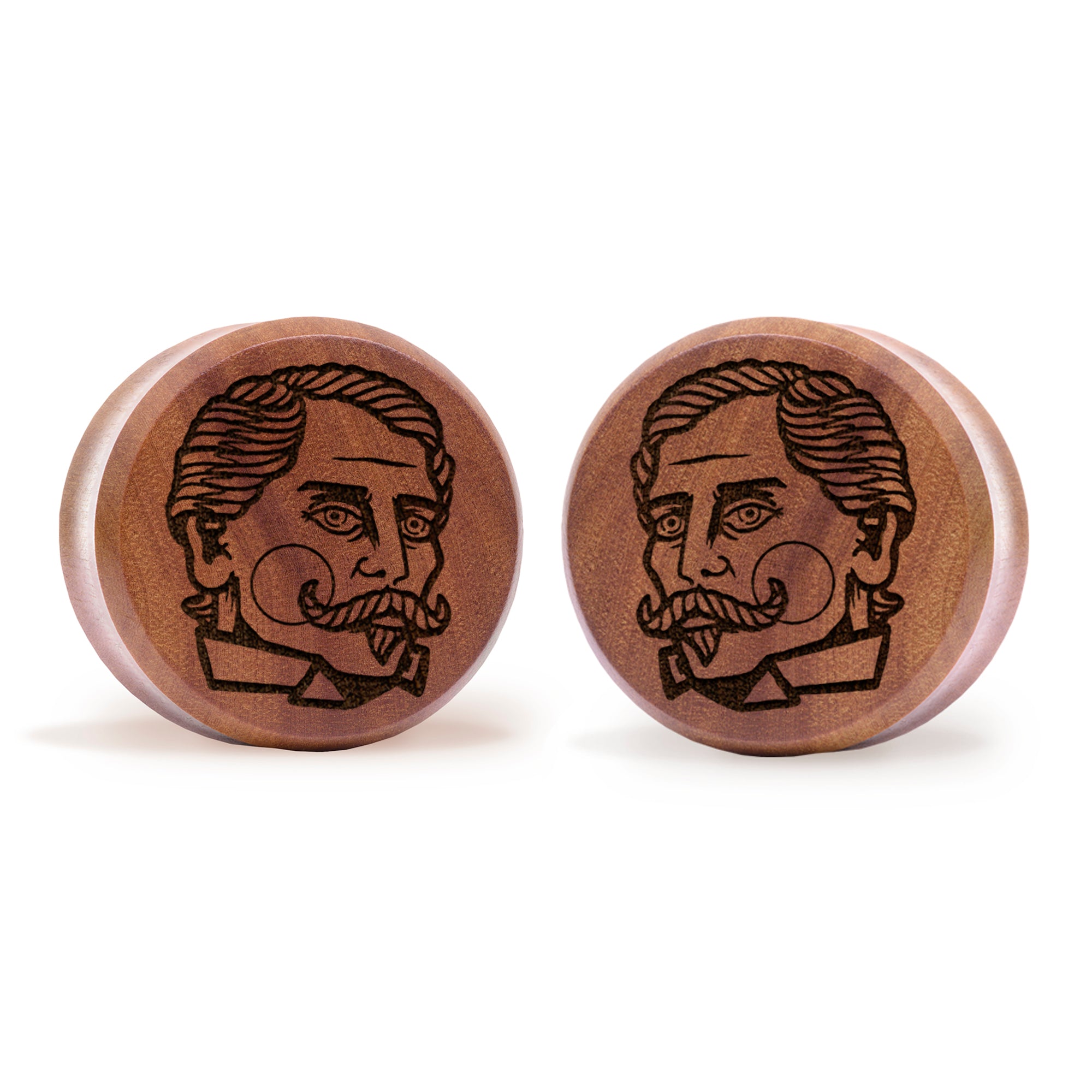 Gent Tattoo Plug / Gauge - Saba Wood | Flat Faced Double Flare