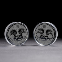 Plug Happy Face / Gauge - Verre transparent | Double flare à face plate