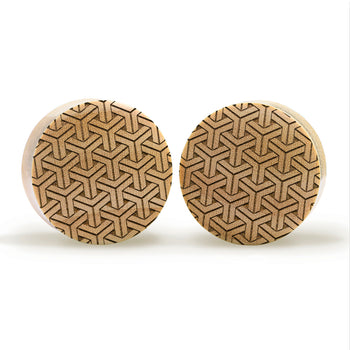 Natural wood organic wood single flare plugs