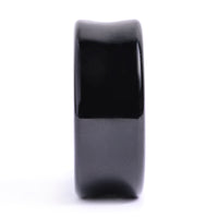 Barbed Wire Plug / Gauge - Verre noir | Double flare à face plate