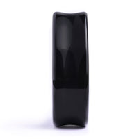 Plug Pivoine / Calibre - Verre Noir en Goutte | Double Flare à Face Plate