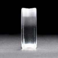 Ouija Planchette Plug / Gauge - Clear Glass | Doppelaufgeweitet mit flachem Gesicht