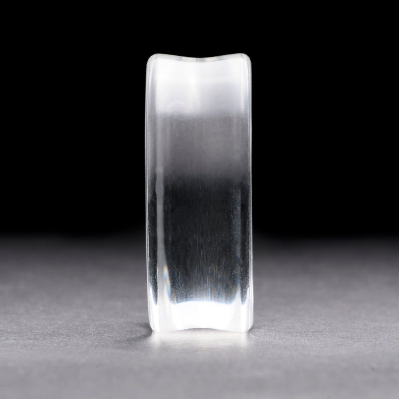 Plug Docteur de la peste / Calibre - Verre transparent | Double flare à face plate