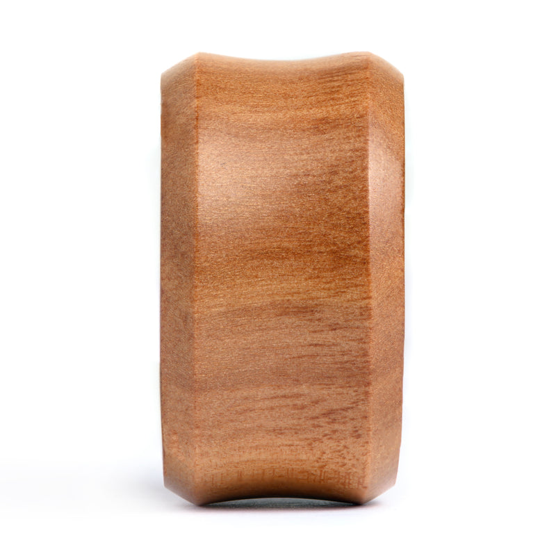 Plug japonais en chanvre / calibre - bois de saba | Double flare à face plate