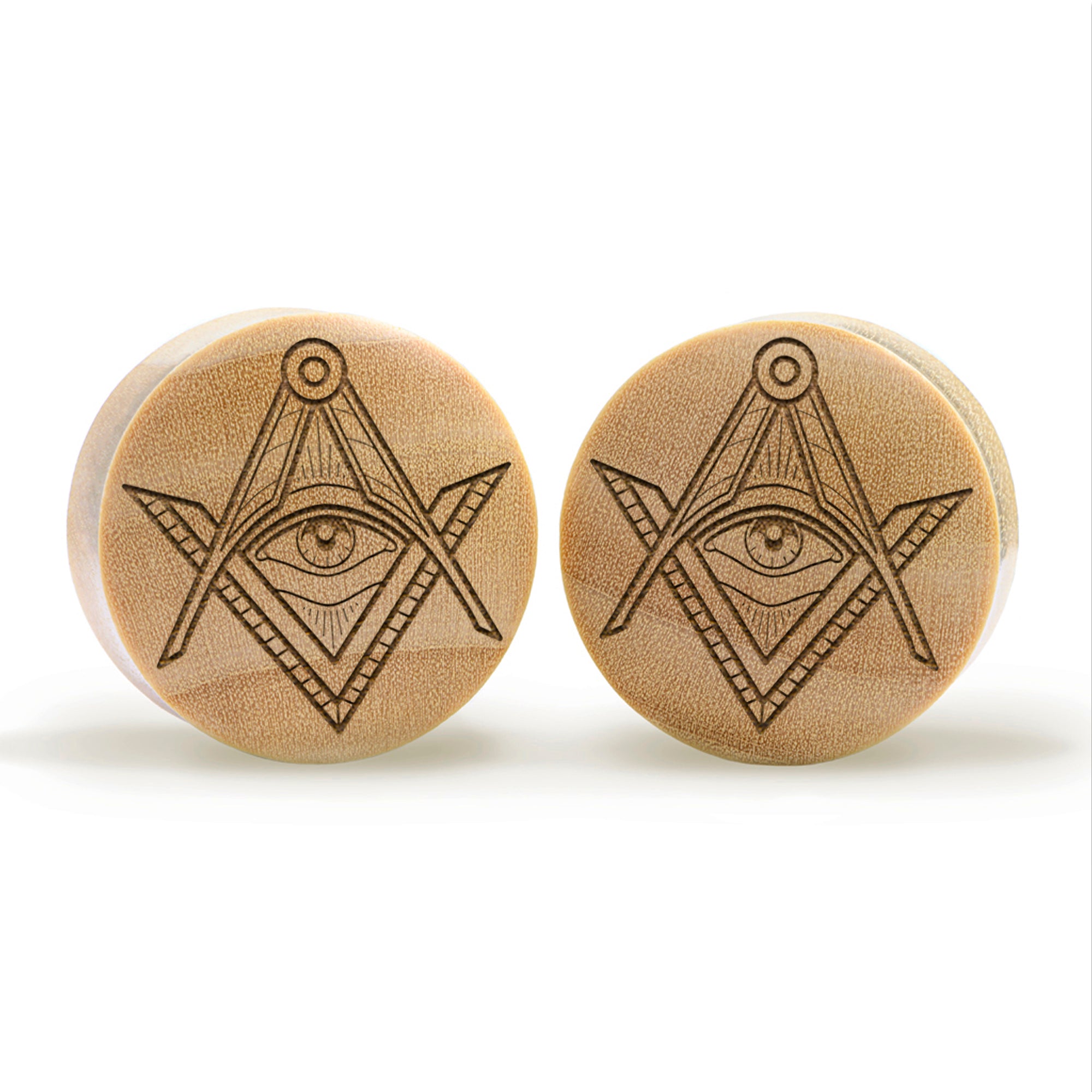 Illuminati Plug / Gauge Crocodile Wood Convex Double Flare Custom