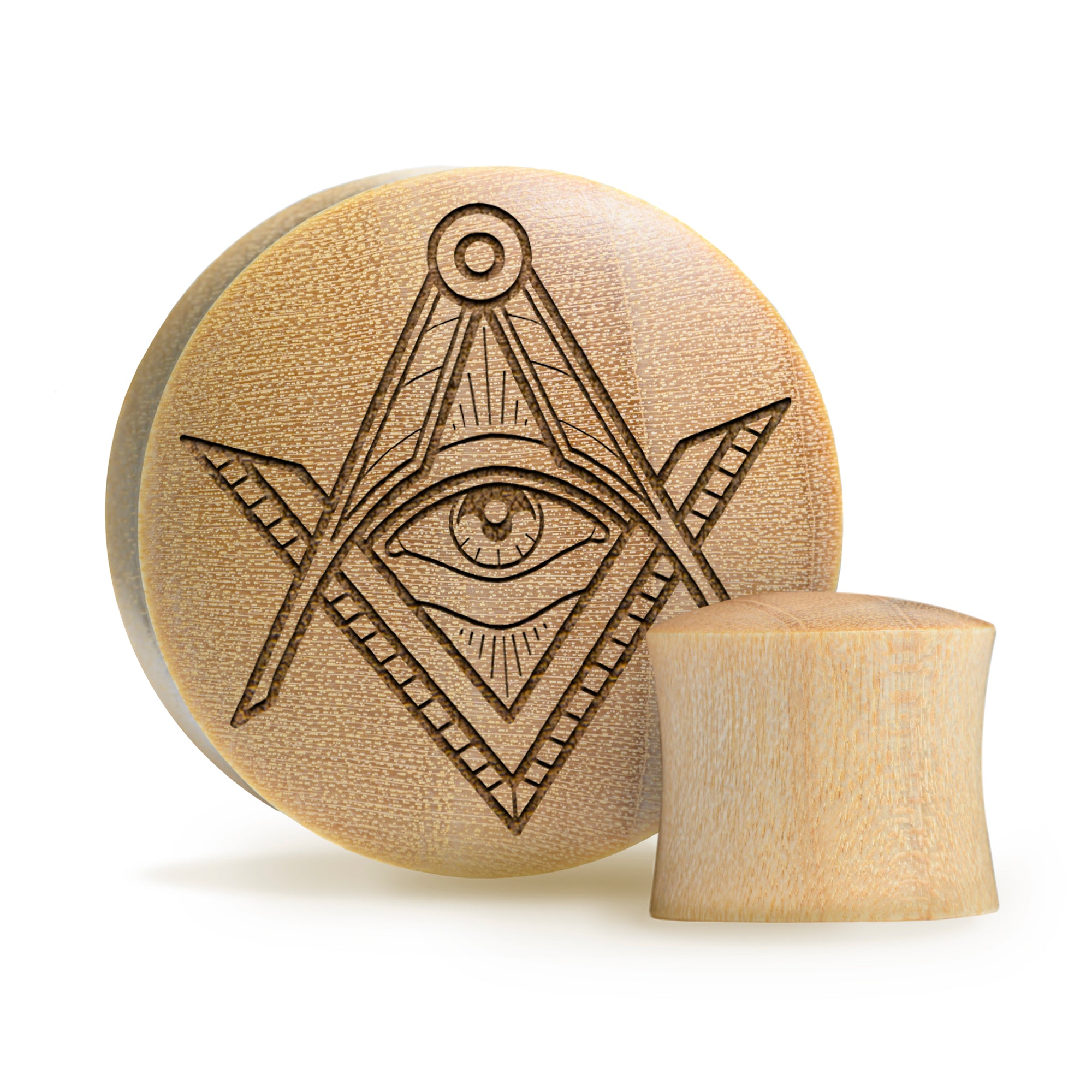 Illuminati Plug / Gauge - Krokodilholz | Konvexe Doppelaufgeweitet