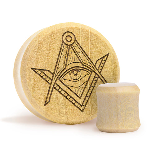 Illuminati Plug / Gauge - Crocodile Wood | Flat Faced Double Flare