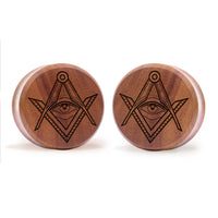 Illuminati Plug / Gauge - Saba Wood | Doppelaufgeweitet mit flachem Gesicht