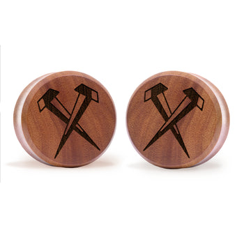 Nails Plug / Gauge - Saba Wood | Flat Faced Double Flare