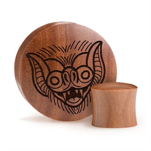 Night Vision Plug / Gauge - Saba Wood | Convex Double Flare