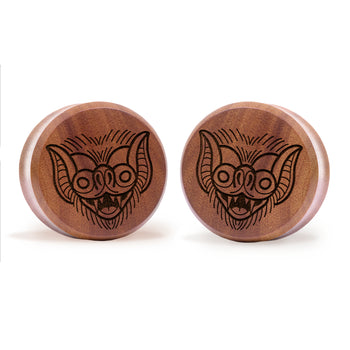 Night Vision Plug / Gauge - Saba Wood | Flat Faced Double Flare