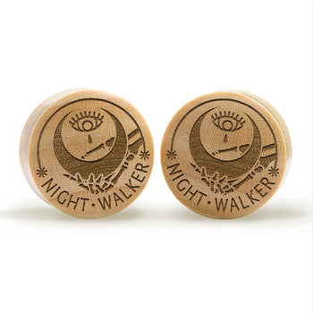 Night Walker Moon Plug / Gauge - Crocodile Wood | Convex Double Flare
