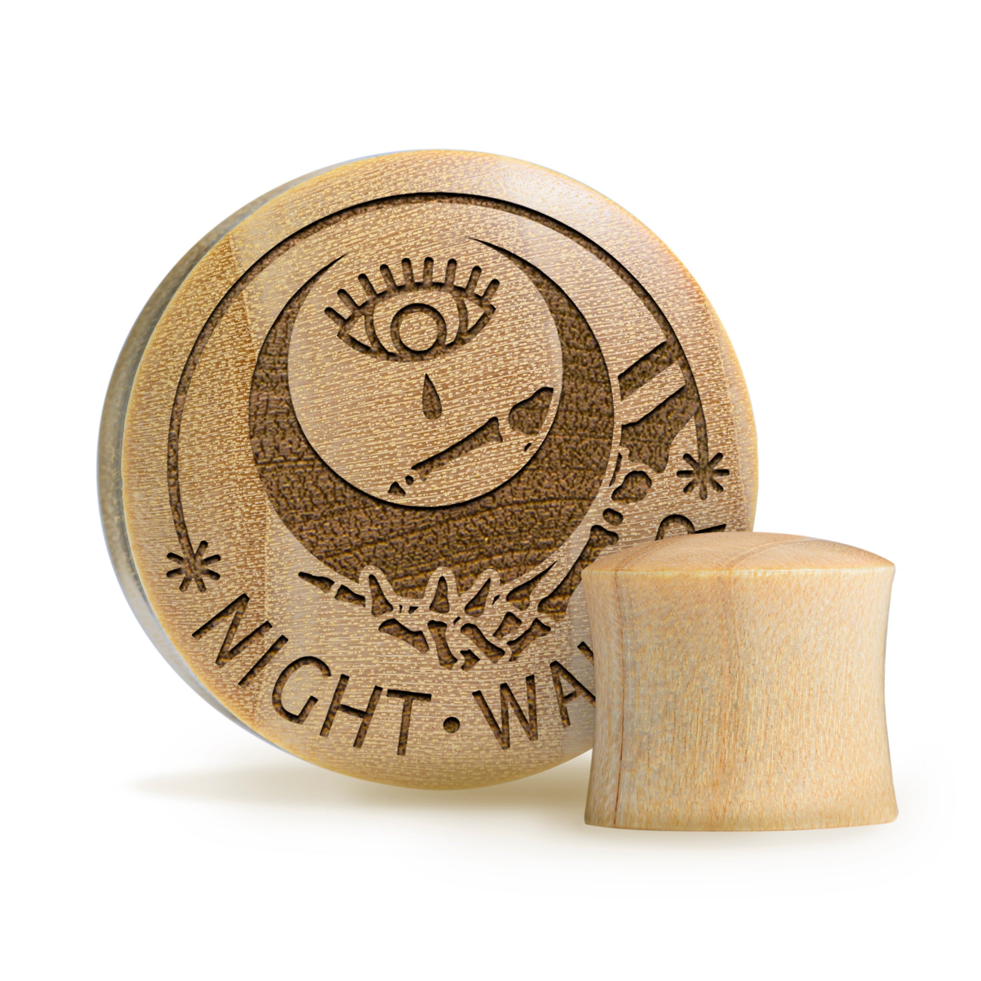 Night Walker Moon Plug / Gauge - Krokodilholz | Konvexe Doppelaufgeweitet
