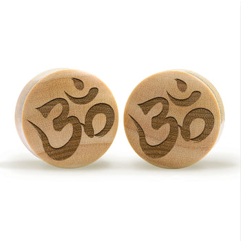 Seigaiha Pattern Plug / Gauge - Clear Glass | Flat Faced Double Flare