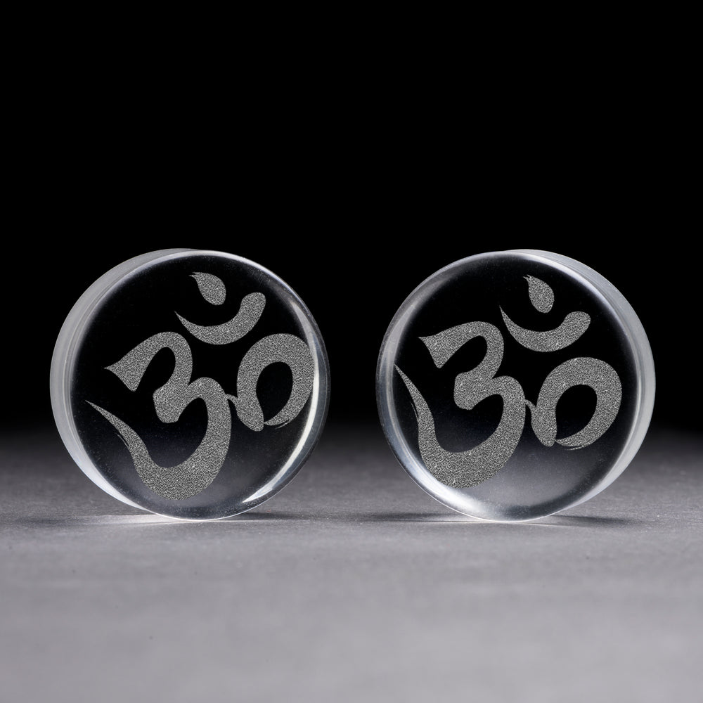 Ohm Plug / Gauge - Clear Glass | Doppelaufgeweitet mit flachem Gesicht