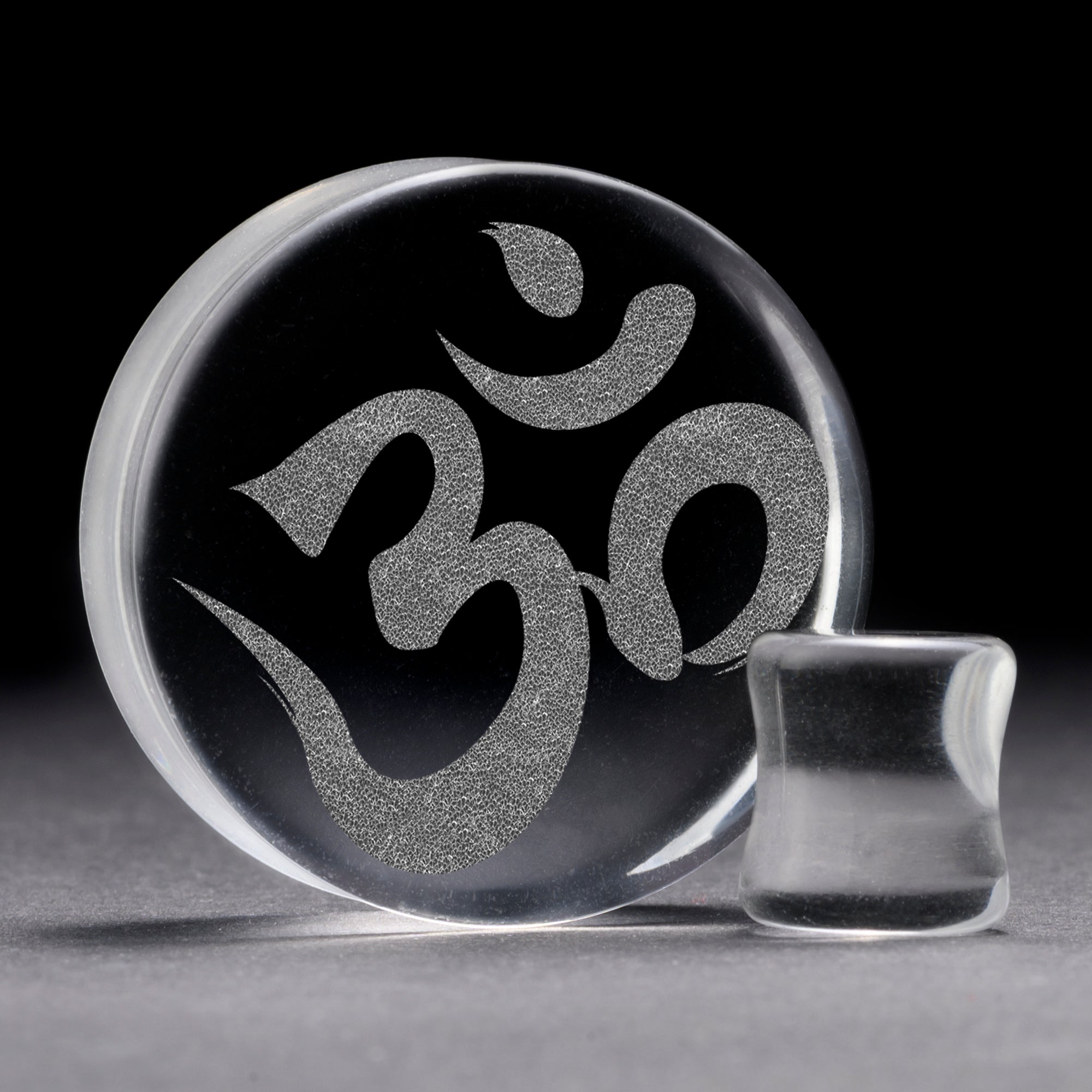 Ohm Plug / Gauge - Clear Glass | Flat Faced Double Flare