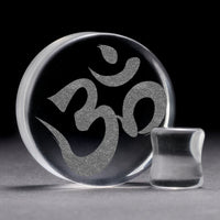 Plug Ohm / Jauge - Verre transparent | Double évasé à face plate