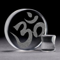 Ohm Plug / Gauge - Clear Glass | Doppelaufgeweitet mit flachem Gesicht