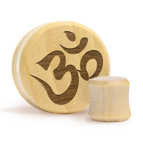 Ohm Plug / Gauge - Crocodile Wood | Flat Faced Double Flare