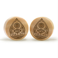 Planchette Ouija Plug / Calibre - Bois crocodile | Double collerette convexe