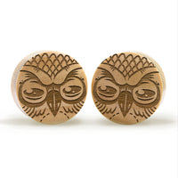 Owl Plug / Calibre - Bois de crocodile | Double flare convexe