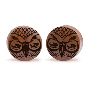 Cute Burgundy Glass Pincher Plug / Gauge