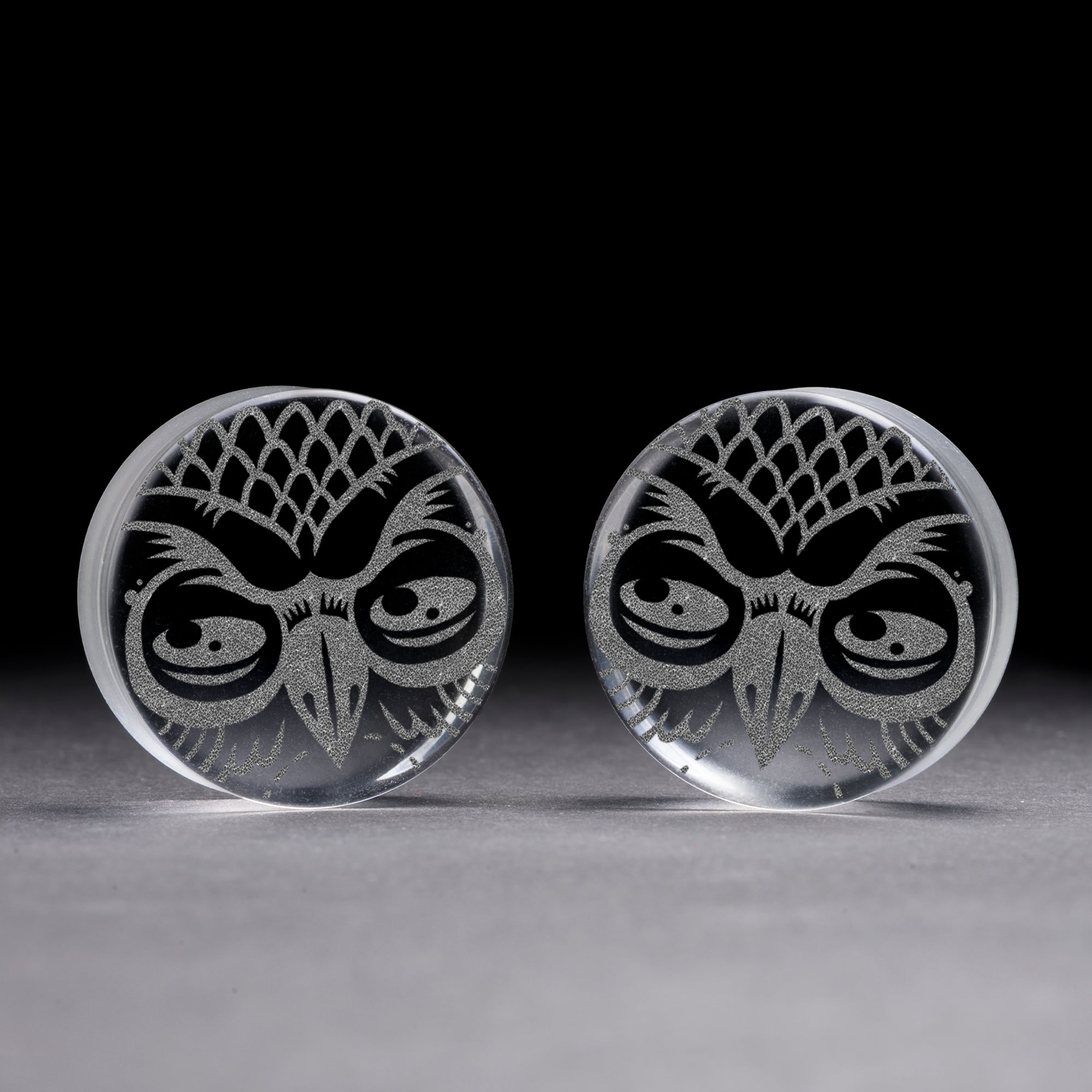 Linework Mandala Ornamental Tattoo Plug / Gauge - Saba Wood | Flat Faced Double Flare