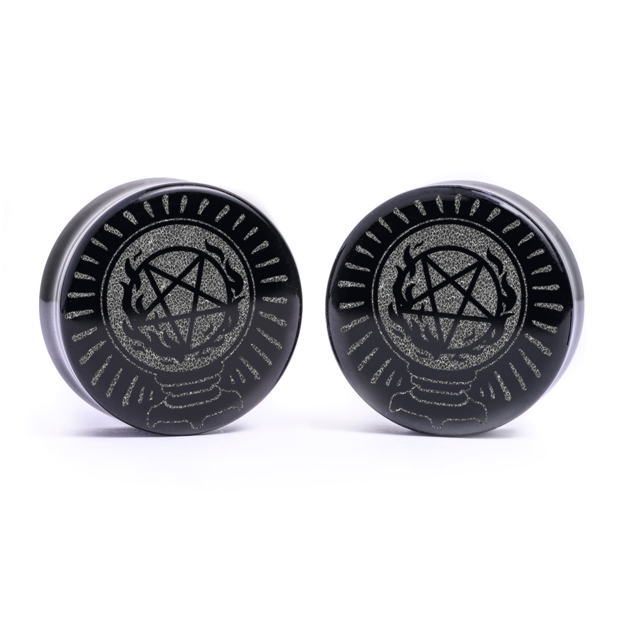 Alternative Gold Hammered Steel Hoop Ear Hangers - Pair