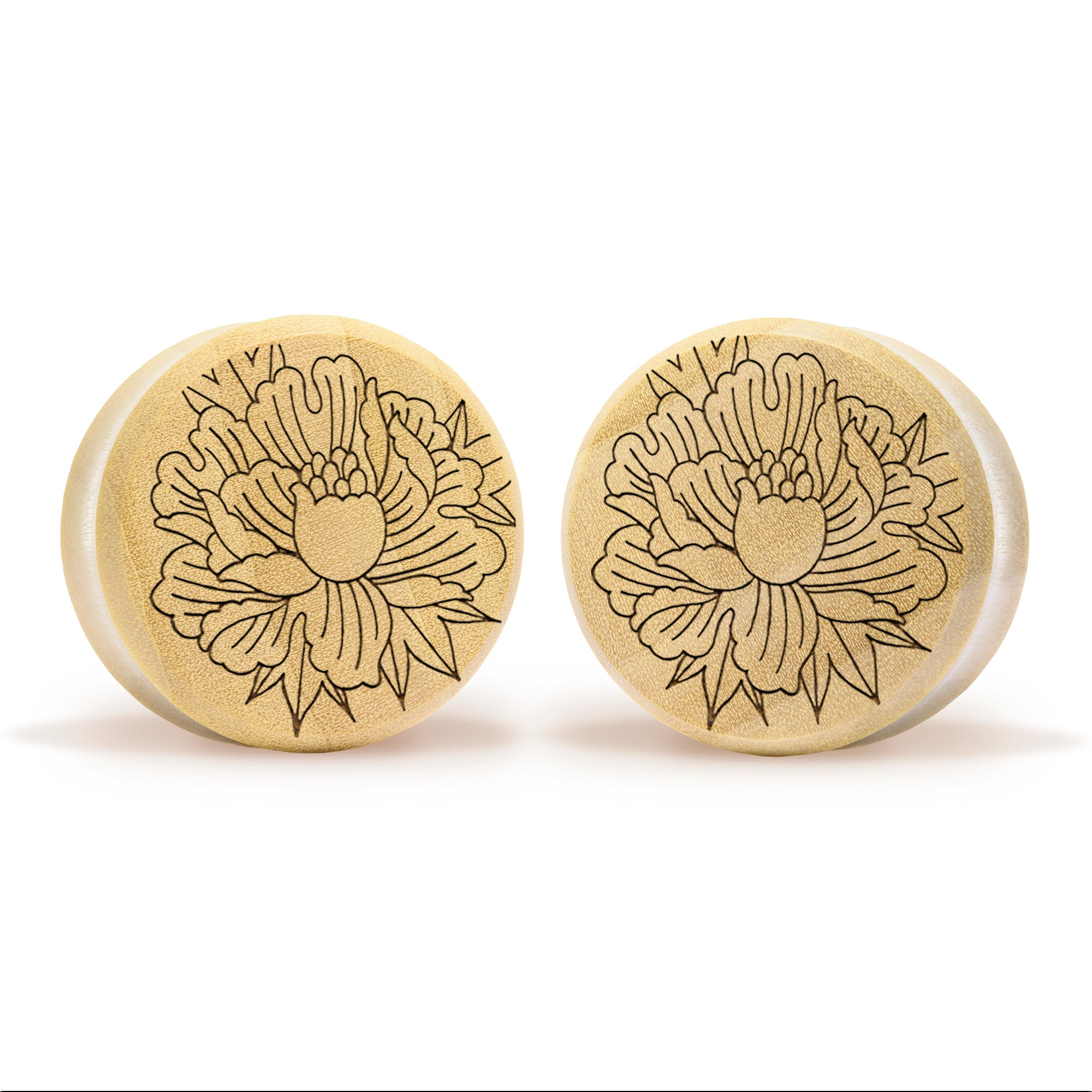 Mushroom Plug /  Gauge - Crocodile Wood | Flat Faced Double Flare