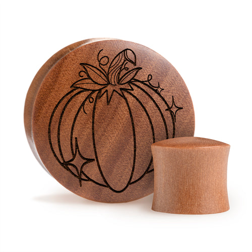 Pumpkin Plug / Gauge - Saba Wood | Convex Double Flare