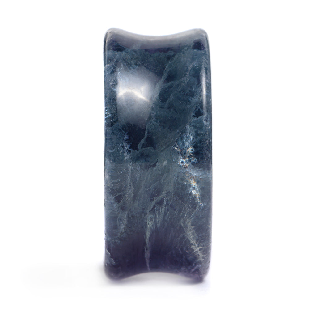 Rainbow Fluorite Stone Plug / Gauge - Double Flare Stone Ear Plugs / Gauge in 6mm (2g) - 40mm (1 9/16")