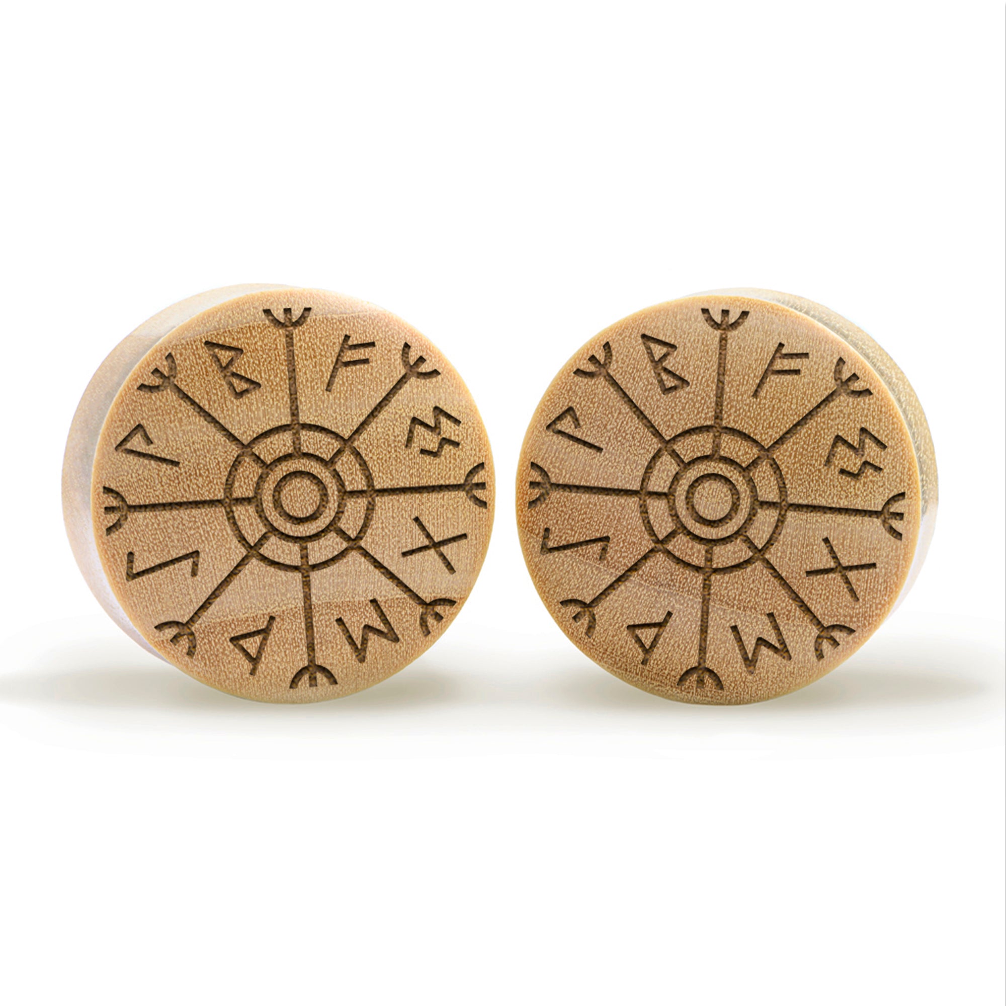 Unalome Plug / Gauge - Teardrop Saba Wood | Flat Faced Double Flare