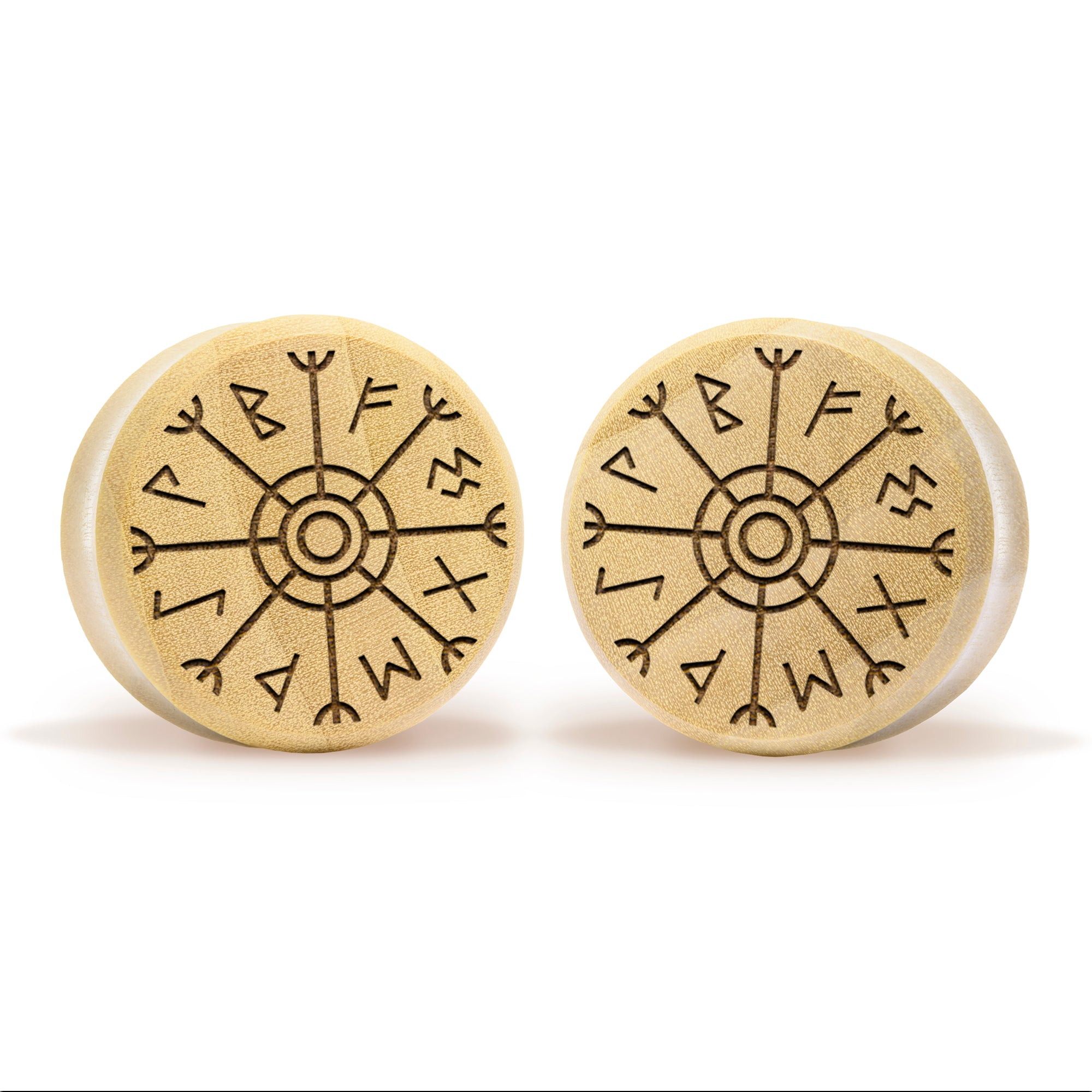 Unalome Plug / Gauge - Teardrop Saba Wood | Flat Faced Double Flare